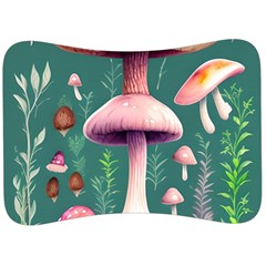 Tiny Historical Mushroom Velour Seat Head Rest Cushion by GardenOfOphir