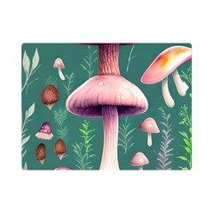 Tiny Historical Mushroom One Side Premium Plush Fleece Blanket (mini) by GardenOfOphir