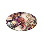 Dainty Mushroom Pendant Sticker Oval (100 pack) Front