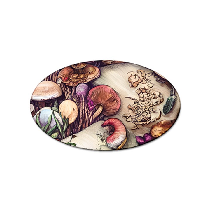 Dainty Mushroom Pendant Sticker Oval (100 pack)