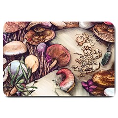 Dainty Mushroom Pendant Large Doormat by GardenOfOphir