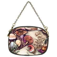 Dainty Mushroom Pendant Chain Purse (two Sides) by GardenOfOphir