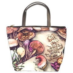 Dainty Mushroom Pendant Bucket Bag by GardenOfOphir