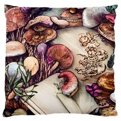 Dainty Mushroom Pendant Large Cushion Case (two Sides) by GardenOfOphir