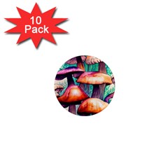 Witchy Mushrooms In The Woods 1  Mini Magnet (10 Pack) 