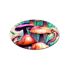 Witchy Mushrooms In The Woods Sticker Oval (10 Pack) by GardenOfOphir