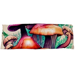 Witchy Mushrooms In The Woods Body Pillow Case (dakimakura) by GardenOfOphir