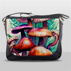 Witchy Mushrooms In The Woods Messenger Bag by GardenOfOphir