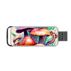 Witchy Mushrooms In The Woods Portable Usb Flash (one Side) by GardenOfOphir