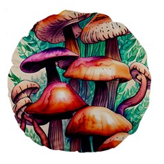 Witchy Mushrooms In The Woods Large 18  Premium Round Cushions