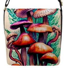 Witchy Mushrooms In The Woods Flap Closure Messenger Bag (s) by GardenOfOphir