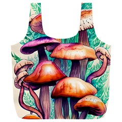 Witchy Mushrooms In The Woods Full Print Recycle Bag (xxl) by GardenOfOphir