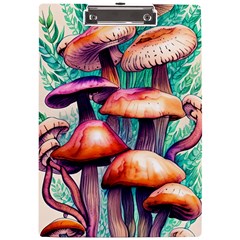 Witchy Mushrooms In The Woods A4 Acrylic Clipboard by GardenOfOphir