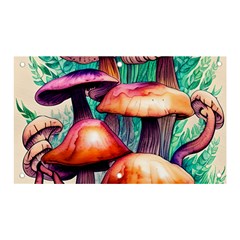 Witchy Mushrooms In The Woods Banner And Sign 5  X 3  by GardenOfOphir