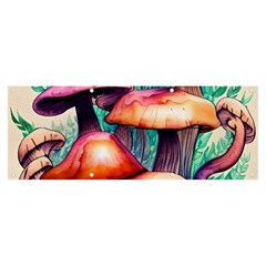 Witchy Mushrooms In The Woods Banner And Sign 8  X 3  by GardenOfOphir