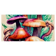 Witchy Mushrooms In The Woods Banner And Sign 8  X 4  by GardenOfOphir