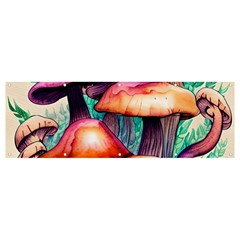 Witchy Mushrooms In The Woods Banner And Sign 12  X 4  by GardenOfOphir