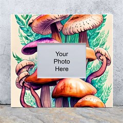 Witchy Mushrooms In The Woods White Wall Photo Frame 5  X 7  by GardenOfOphir