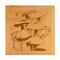 Witchy Mushrooms In The Woods Wood Photo Frame Cube by GardenOfOphir