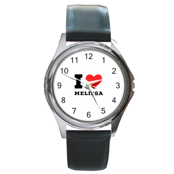 I love melissa Round Metal Watch