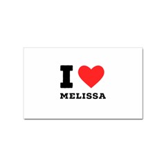 I Love Melissa Sticker Rectangular (10 Pack)