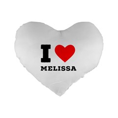 I Love Melissa Standard 16  Premium Heart Shape Cushions by ilovewhateva