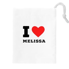 I Love Melissa Drawstring Pouch (4xl) by ilovewhateva