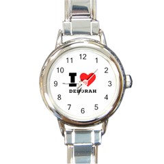 I Love Deborah Round Italian Charm Watch by ilovewhateva