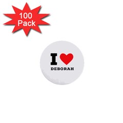 I Love Deborah 1  Mini Buttons (100 Pack)  by ilovewhateva