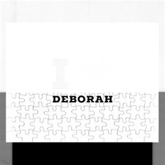 I Love Deborah Rectangular Jigsaw Puzzl by ilovewhateva