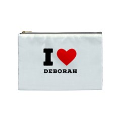 I Love Deborah Cosmetic Bag (medium) by ilovewhateva