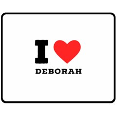 I Love Deborah One Side Fleece Blanket (medium) by ilovewhateva