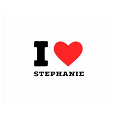 I Love Stephanie One Side Premium Plush Fleece Blanket (medium)