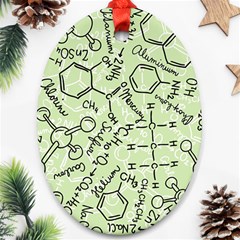 Multicolored Chemical Bond Illustration Chemistry Formula Science Ornament (oval)