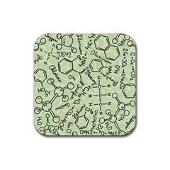 Multicolored Chemical Bond Illustration Chemistry Formula Science Rubber Coaster (square) by Jancukart