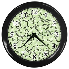 Multicolored Chemical Bond Illustration Chemistry Formula Science Wall Clock (black)