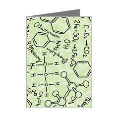 Multicolored Chemical Bond Illustration Chemistry Formula Science Mini Greeting Card