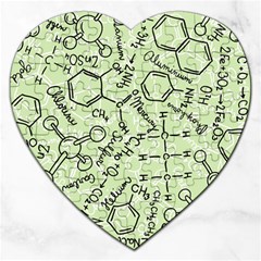 Multicolored Chemical Bond Illustration Chemistry Formula Science Jigsaw Puzzle (heart) by Jancukart