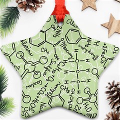 Multicolored Chemical Bond Illustration Chemistry Formula Science Star Ornament (two Sides) by Jancukart