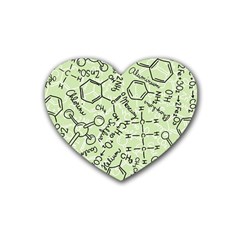 Multicolored Chemical Bond Illustration Chemistry Formula Science Rubber Coaster (heart) by Jancukart