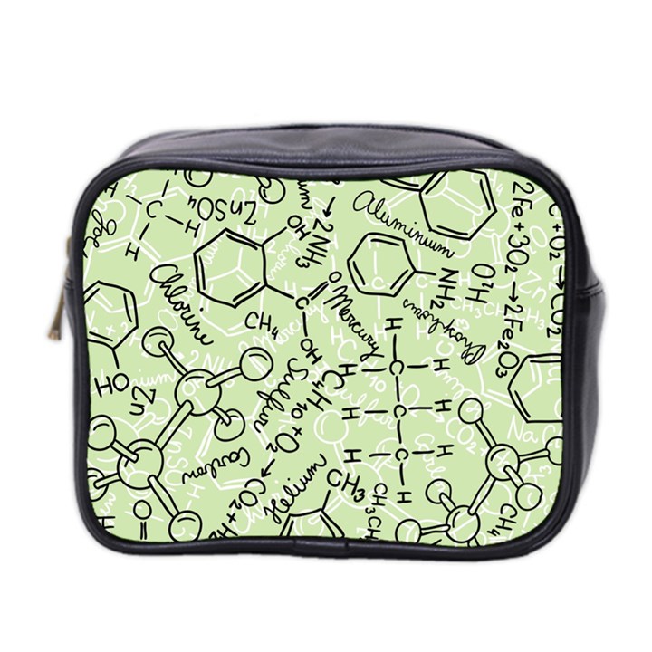 Multicolored Chemical Bond Illustration Chemistry Formula Science Mini Toiletries Bag (Two Sides)