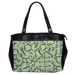 Multicolored Chemical Bond Illustration Chemistry Formula Science Oversize Office Handbag by Jancukart