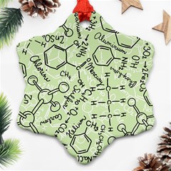 Multicolored Chemical Bond Illustration Chemistry Formula Science Ornament (snowflake) by Jancukart