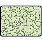 Multicolored Chemical Bond Illustration Chemistry Formula Science Fleece Blanket (Large) 80 x60  Blanket Front