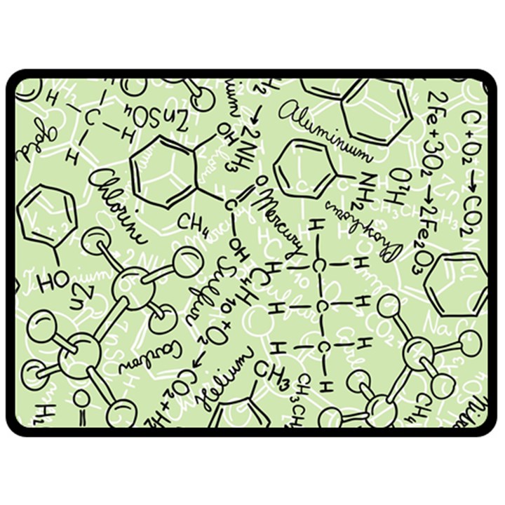 Multicolored Chemical Bond Illustration Chemistry Formula Science Fleece Blanket (Large)