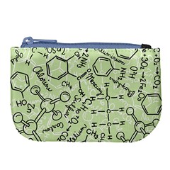 Multicolored Chemical Bond Illustration Chemistry Formula Science Large Coin Purse by Jancukart