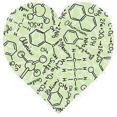 Multicolored Chemical Bond Illustration Chemistry Formula Science Wooden Puzzle Heart by Jancukart