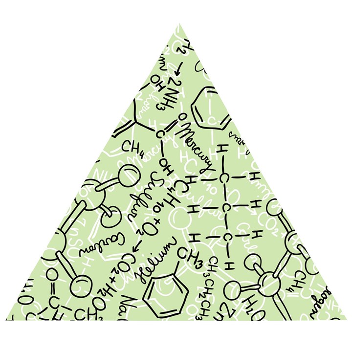 Multicolored Chemical Bond Illustration Chemistry Formula Science Wooden Puzzle Triangle