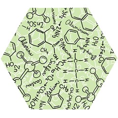 Multicolored Chemical Bond Illustration Chemistry Formula Science Wooden Puzzle Hexagon by Jancukart