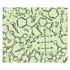 Multicolored Chemical Bond Illustration Chemistry Formula Science One Side Premium Plush Fleece Blanket (small)